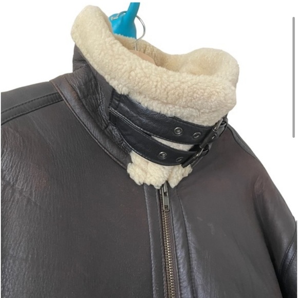 USAF BOMBER JACKET GENUINE SHEARLING
LEATHER FLIGHT TYPE G-8 SIZE XL - Picture 4 of 15